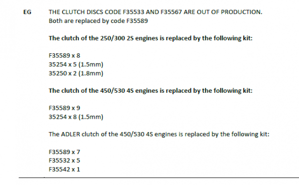 Reibscheibe Kupplung /  ADLER Antihopping,  # F35533. Bitte F35589 bestellen.